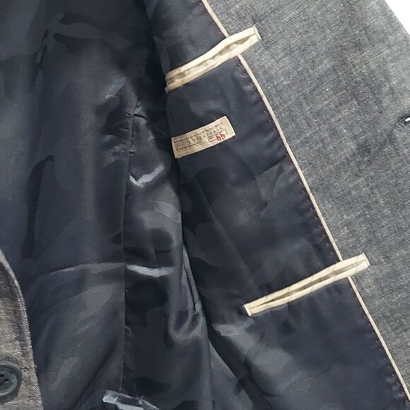 Howe Men’s Blue Cotton Linen Blend Sport Coat Sz 36 - Picture 7 of 14